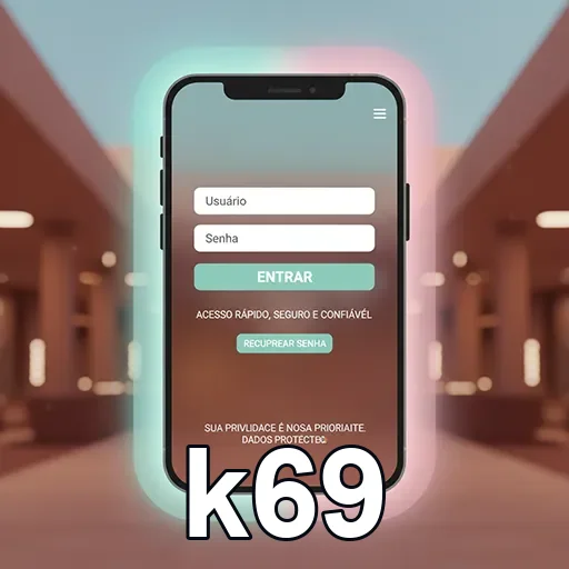 Modelo de tela do aplicativo k69 mostrando jogos de cassino