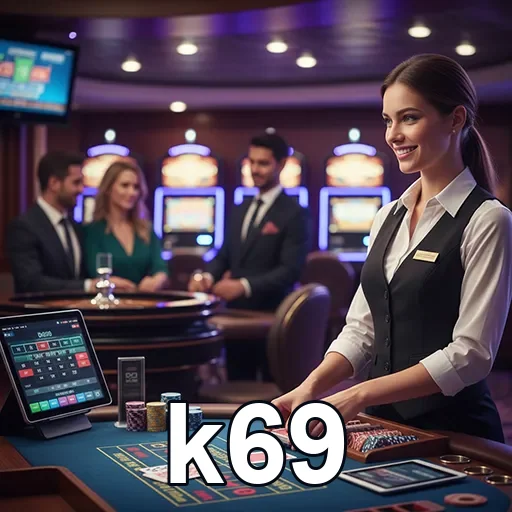 Jogador feliz em ação em jogos rápidos no k69